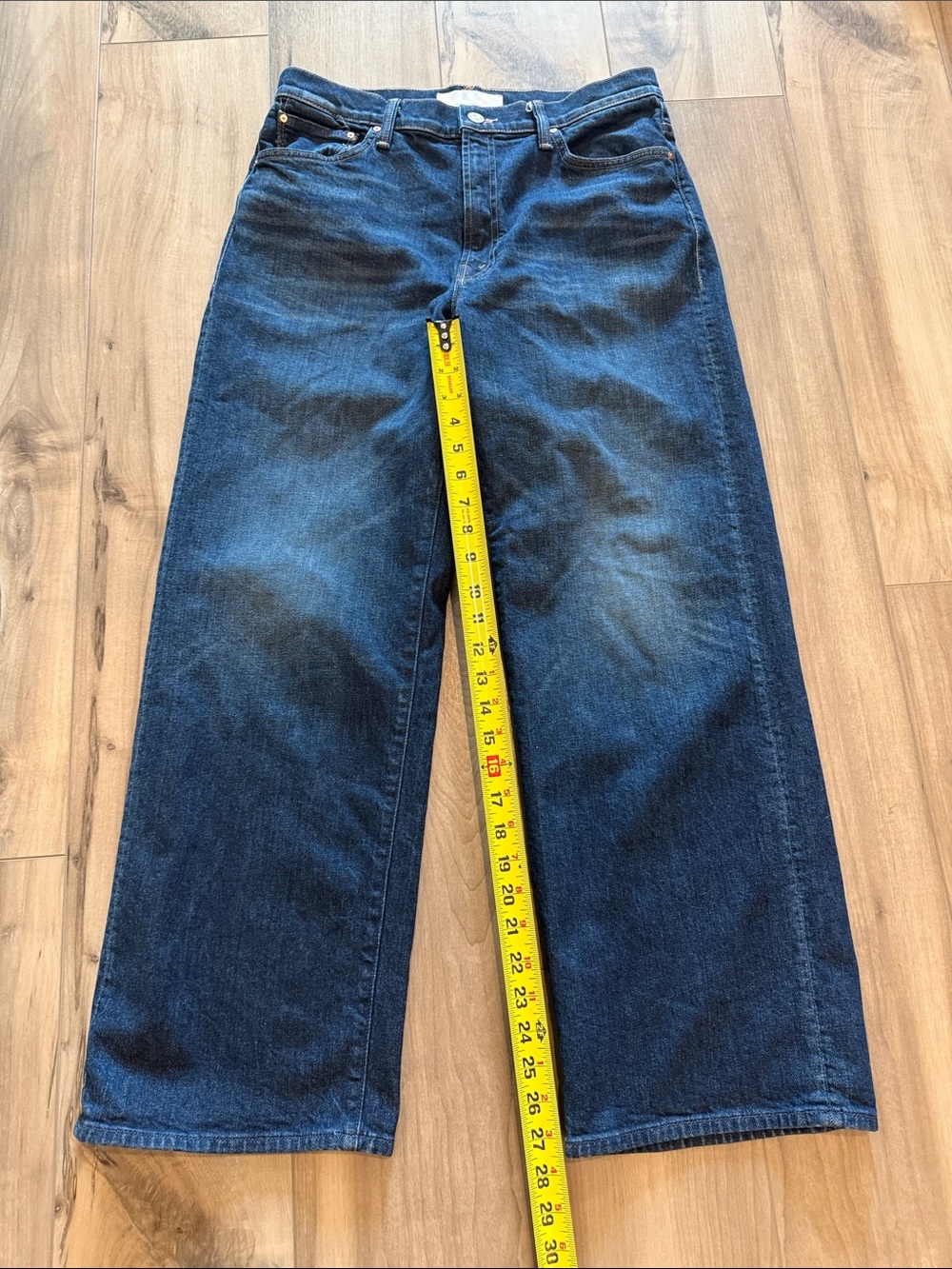 MOTHER The Dodger Flood Jeans in Digital Underground. High Rise Wide Leg 28 - Picture 4 of 9